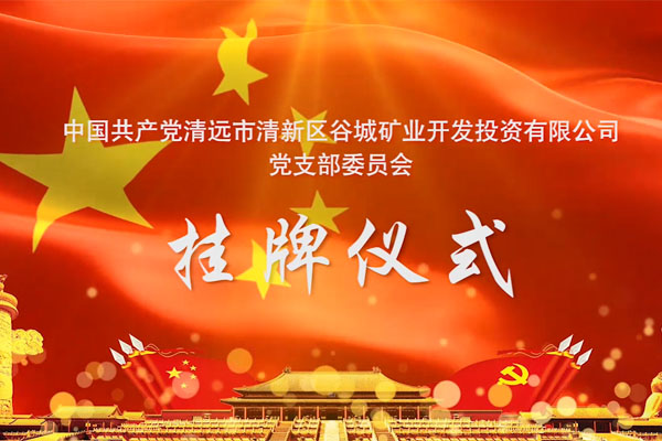 以黨建促發(fā)展，以發(fā)展強(qiáng)黨建——谷城礦業(yè)黨支部委員會(huì)正式掛牌成立